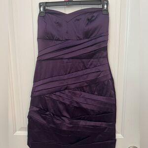 Elegant Strapless Purple Dress women’s size 7